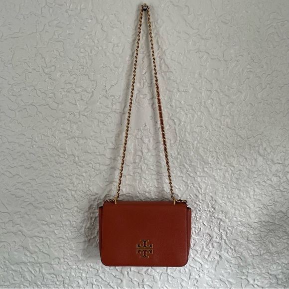 Tory Burch Britten Adjustable Shoulder Leather Purse - Picture 2 of 16